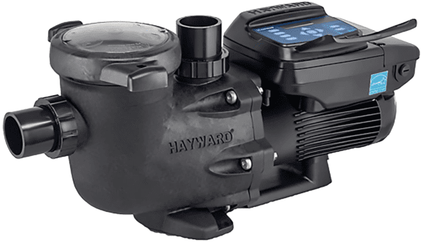 A Hayward W3SP3206VSP TriStar VS Variable-Speed Pool Pump for In-Ground Pools, Energy Efficient, 2.7 HP pool pump on a white background.